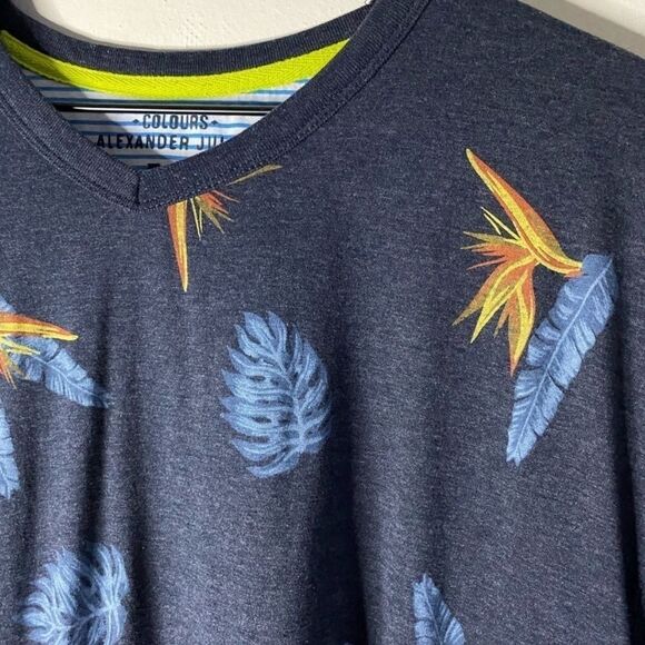Colours Alexander Julian Vintage Leaf Print Tee - Picture 4 of 7